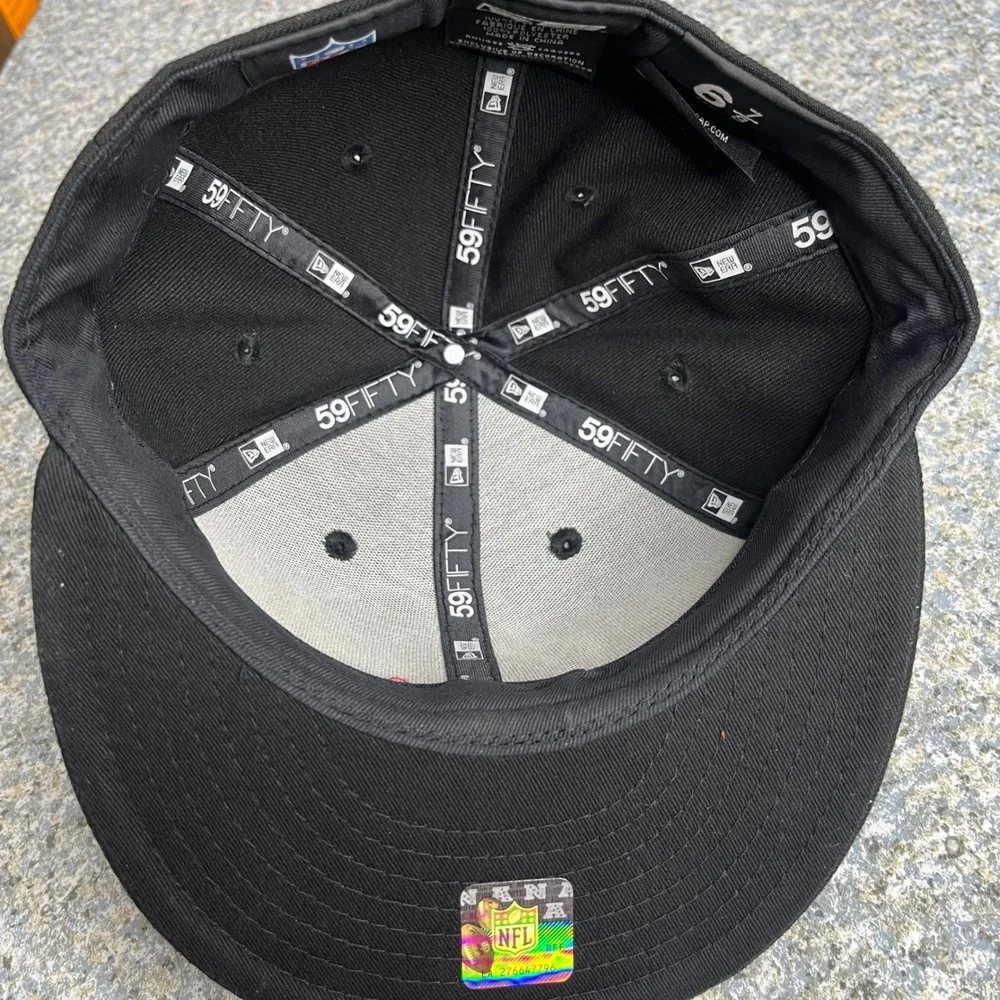 New Era Hat Detroit Lions 59FIFTY Fitted Cap 6 7/8 Black Polyester NFL Logo